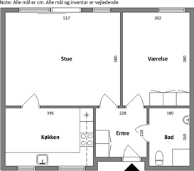 Vestergaardsvej, 64 m2, 2 værelser, 6.283 kr.