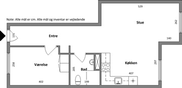 70 m2 lejlighed i Hadsund