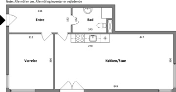 Mælkevejen, 77 m2, 2 værelser, 6.389 kr.