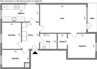 Brinken, 94 m2, 4 værelser, 6.331 kr.
