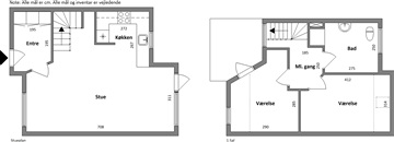 3 værelses lejlighed på 87 m2