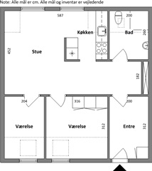 82 m2 lejlighed på Hovedgaden