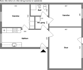 85 m2 lejlighed i Hadsund
