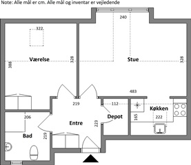59 m2 lejlighed på Simonivej