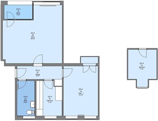77 m2 lejlighed med altan/terrasse