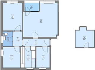 4 værelses lejlighed på 96 m2