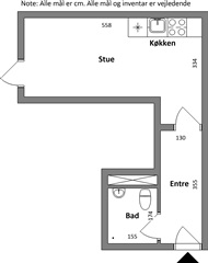 25 m2 lejlighed på Søndre Jernbanevej