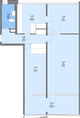 3 værelses lejlighed på 92 m2