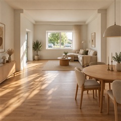 Rummelig stuelejlighed med terrasse og modern...