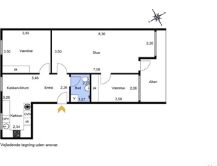 Lejlighed 3-værelses lejlighed på 89 m² med altan i Esbjerg  Til leje